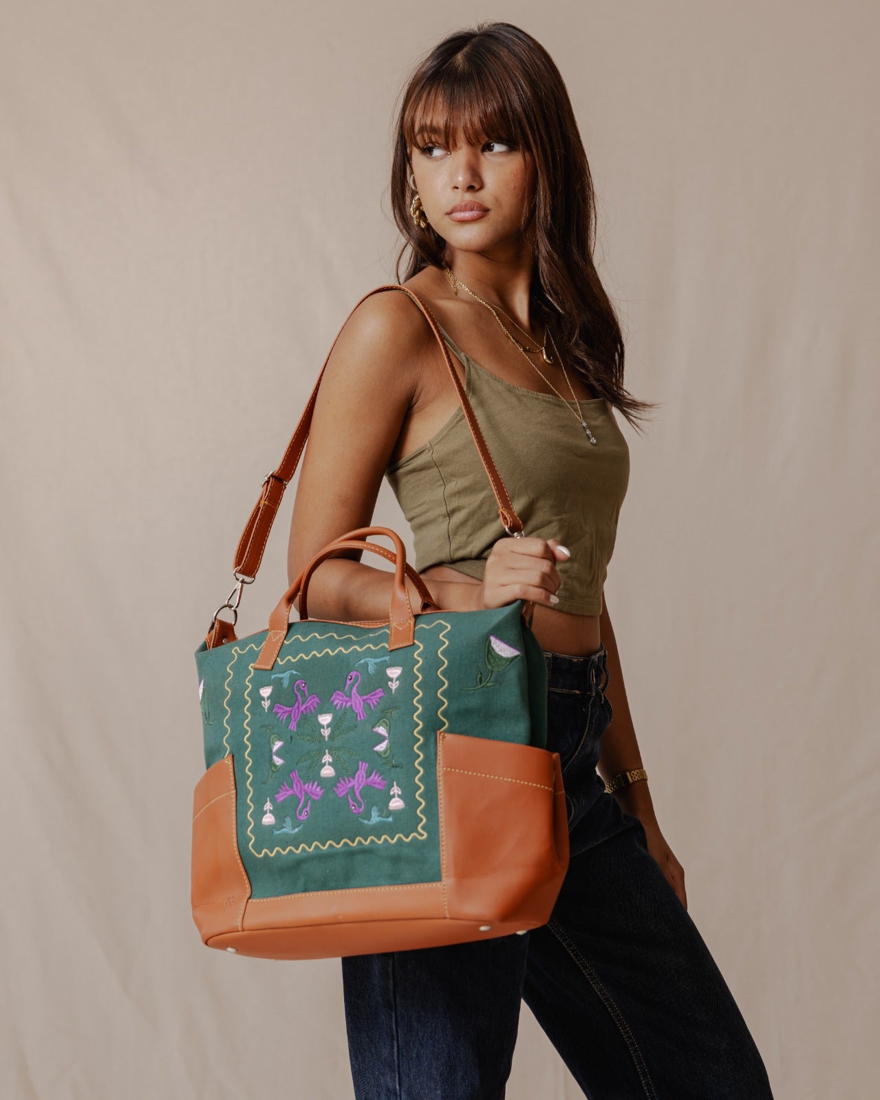 Tribal Birds City Bag