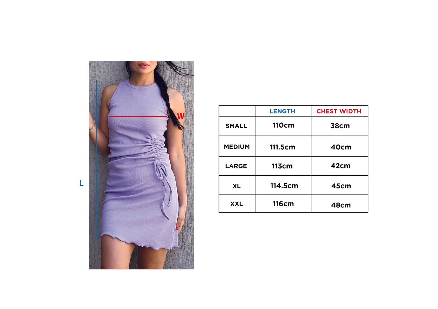 Drawstring Fitted Dress Lilac