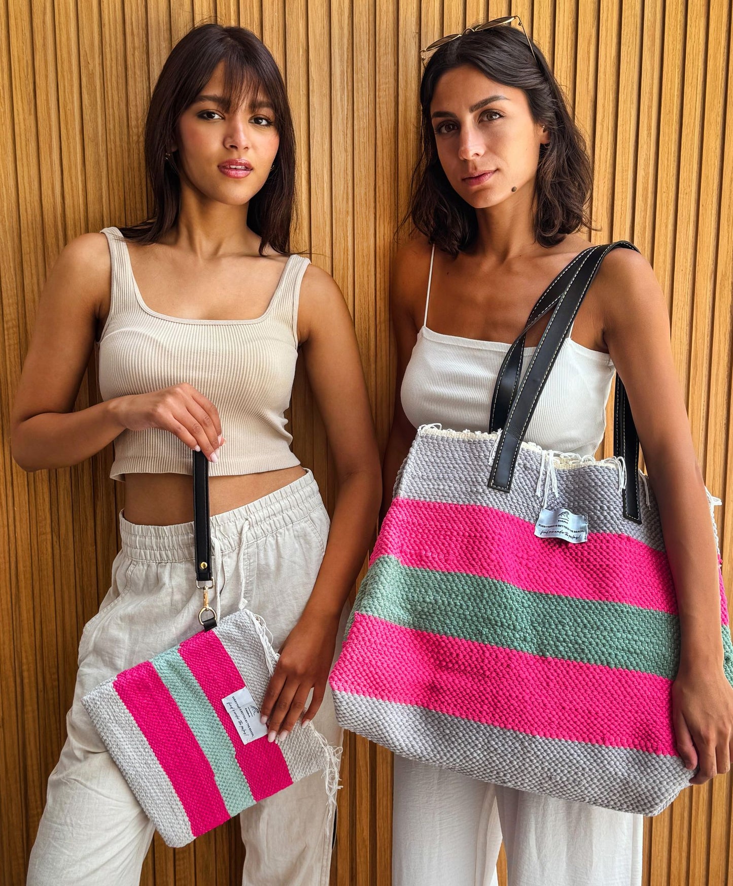 Kilim Tote Pink X Mint