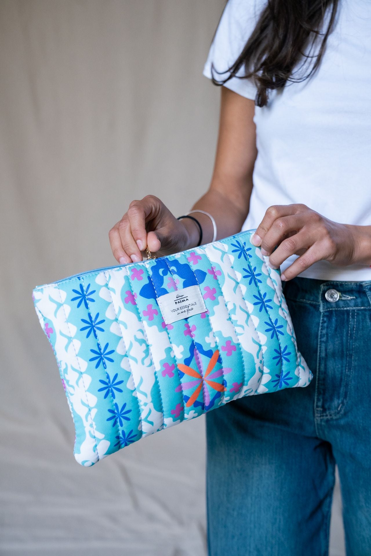 Blue Marrakesh Quilted Pouch