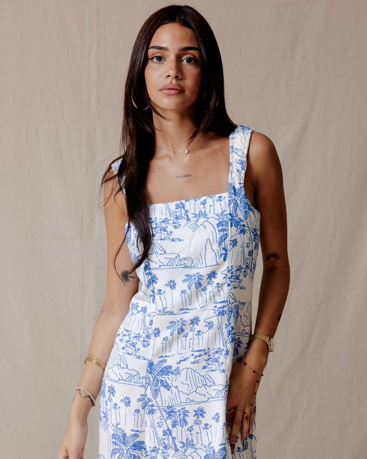 Coast Palm Dress Blue