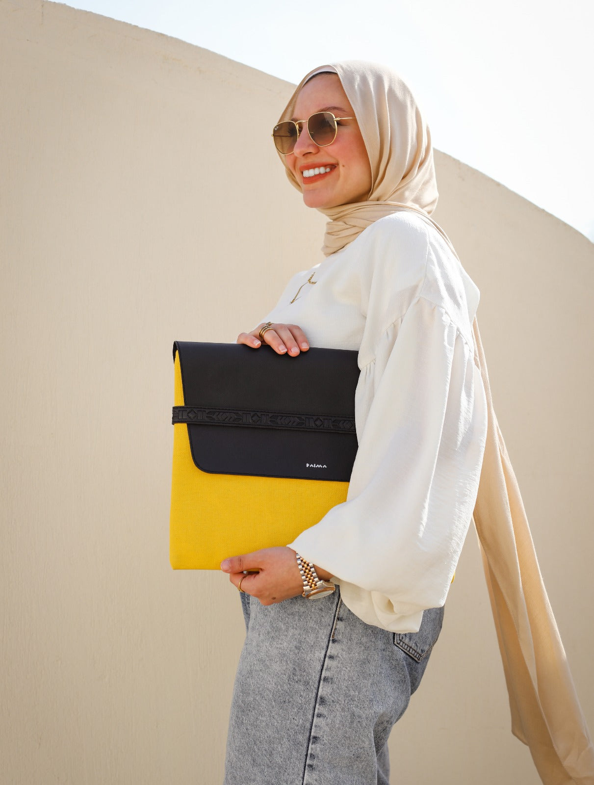 Aztec Laptop Sleeve In Yellow