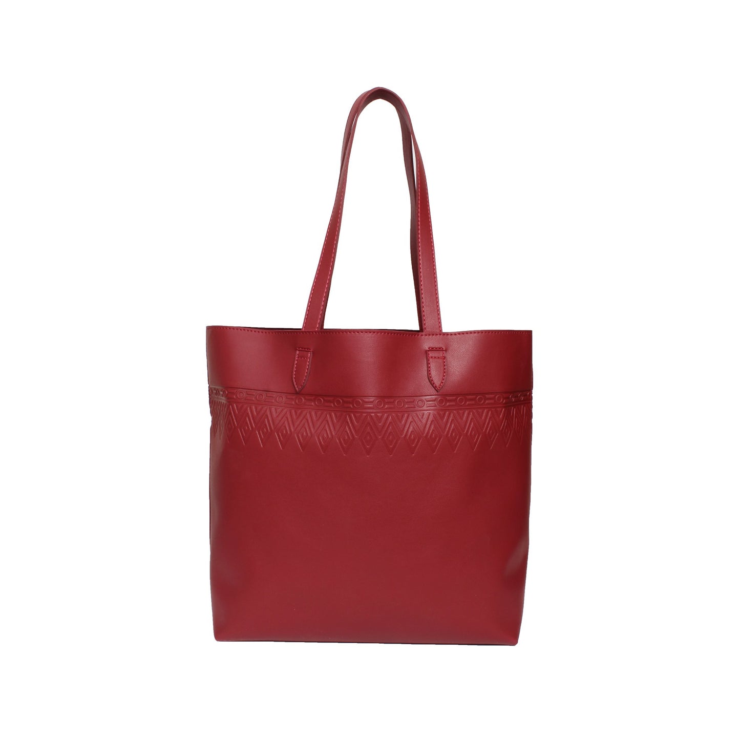 Leather Tote Tangle Burgundy