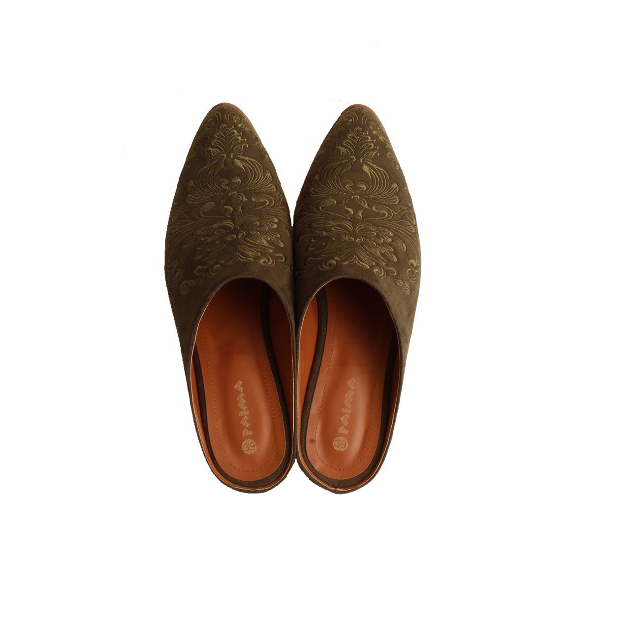 Damask Mules Olive