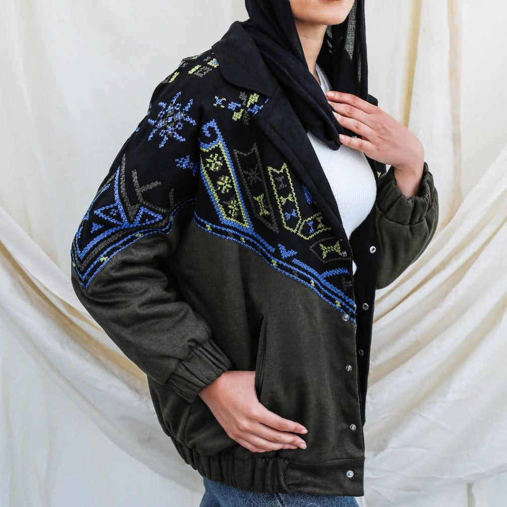 The Tribal Bomber Jacket Olive