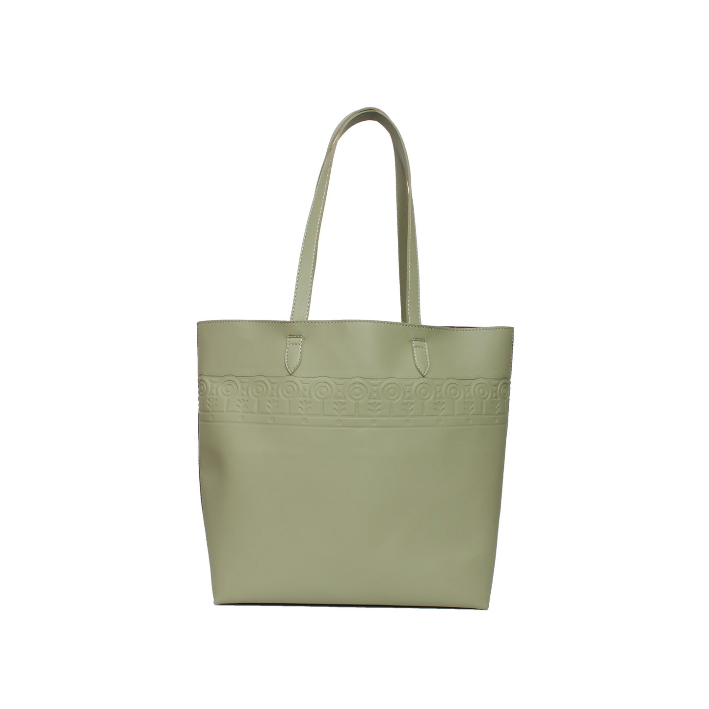 Leather Tote Clan Pistachio