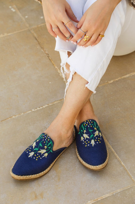 Tulips Mules Navy