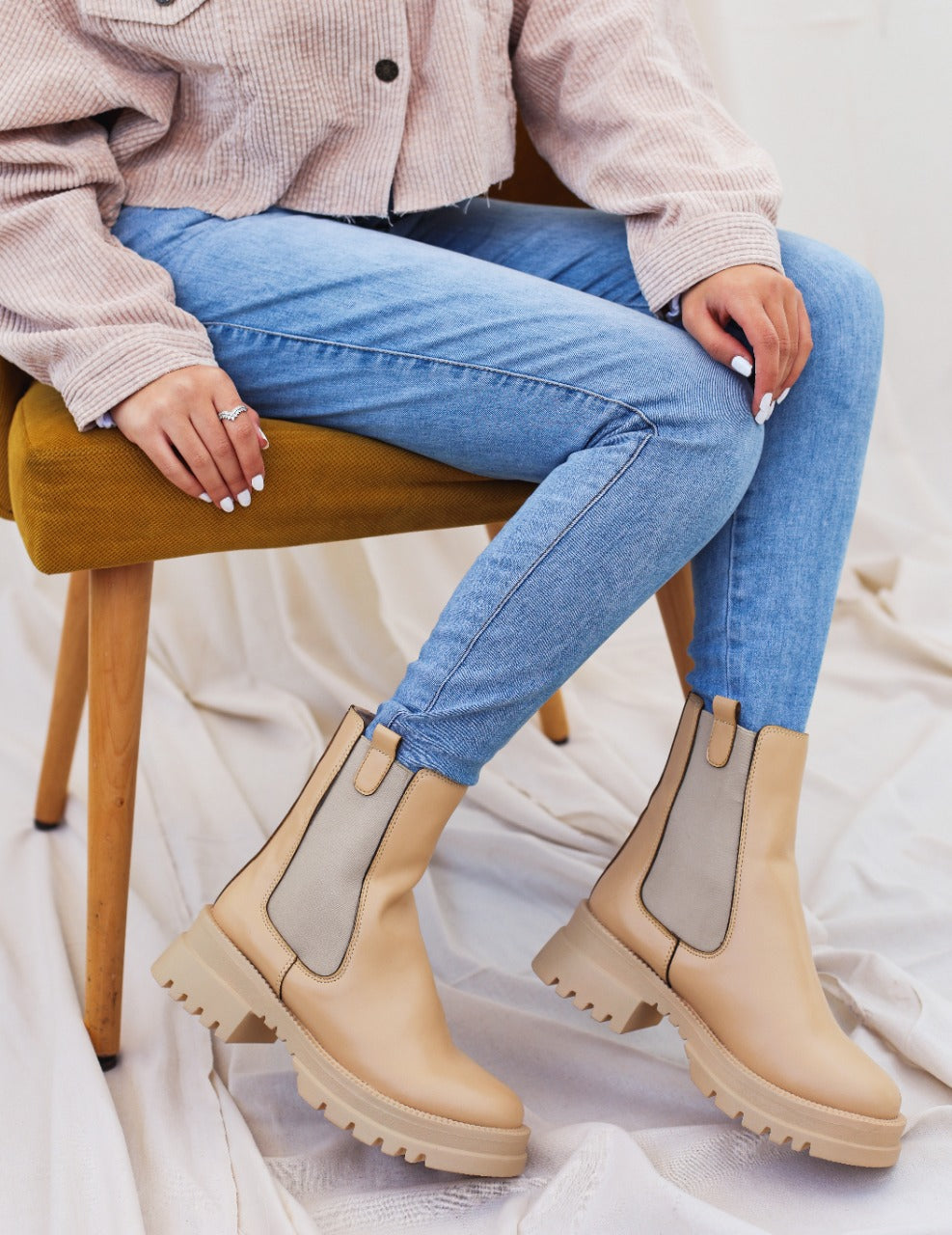 The Ankle Boots In Beige