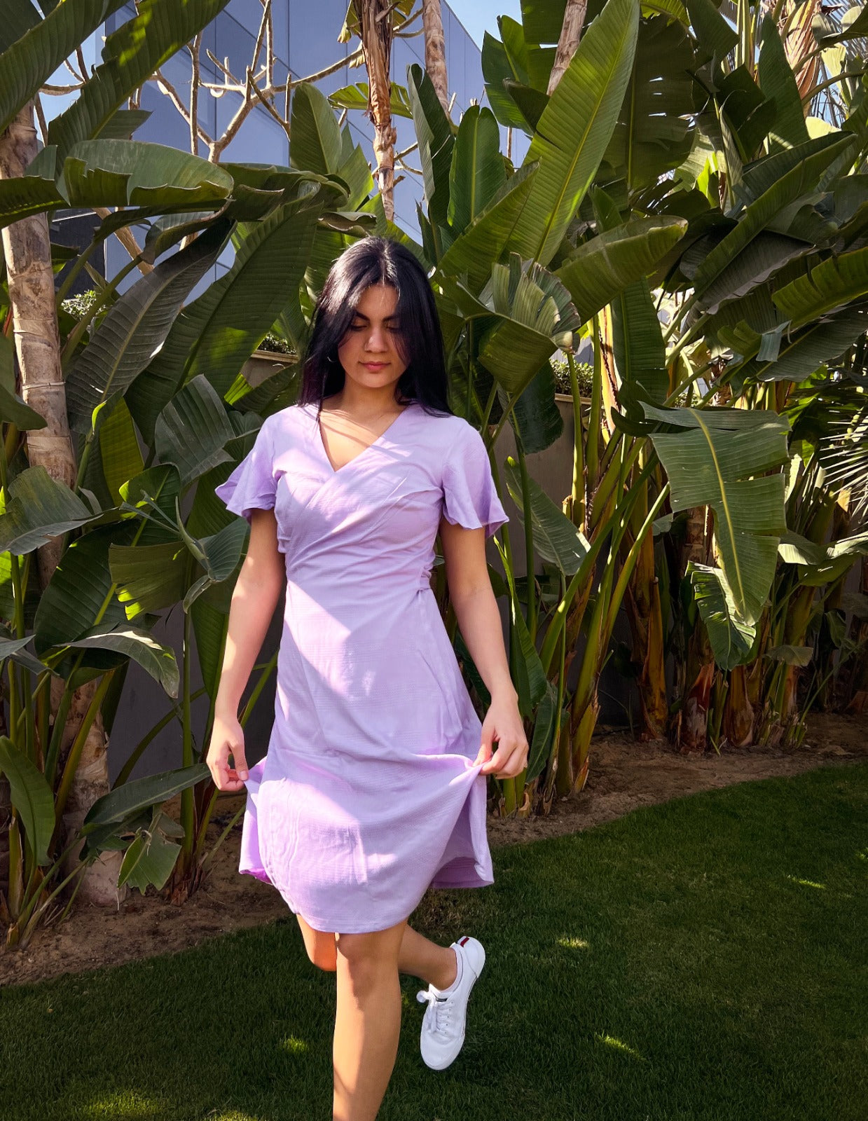 Wrap Around Midi Dress Mauve